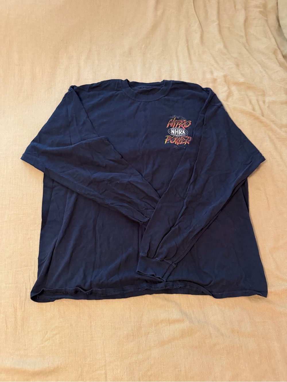 NHRA vintage Long Sleeve Tee - Black with Flame Accent - Picture 2 of 4